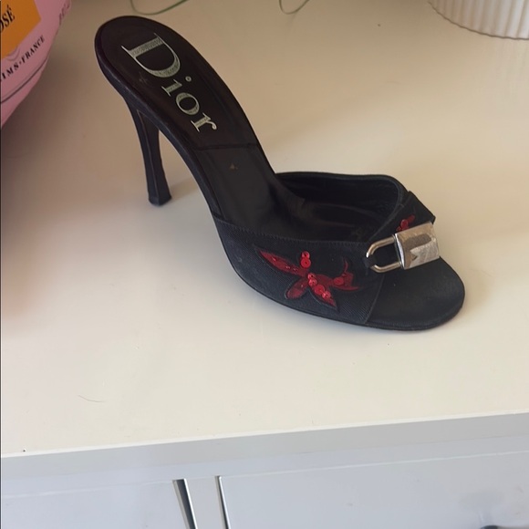 Dior Black and Red Heels Timeless Sophistication John Gallino rare early 2000’S - Picture 1 of 6
